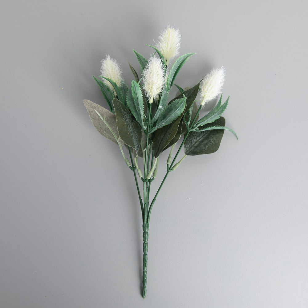 Charming Miniature Bunny Tail Greenery - Realistic Artificial Floral Decor for Weddings, Events, and Home - Trendy INS Style, Model MW73787