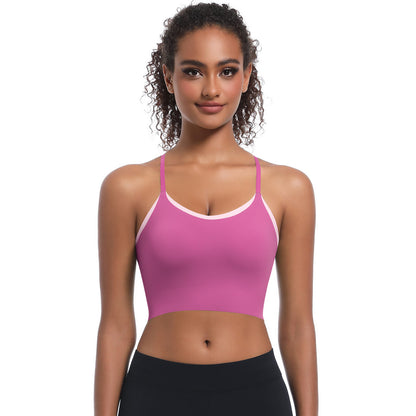 Breathable and Quick Dry Yoga Sports Bra with Back Design Shockproof and Comfortable for Running and Gym Workouts