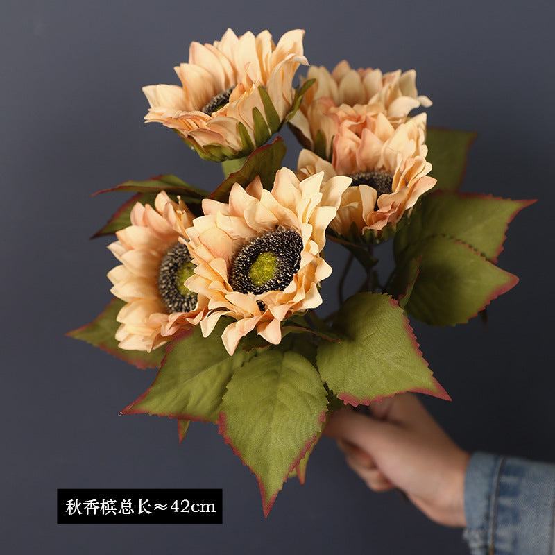 Stunning Sunflower Silk Flower Arrangement - Perfect for Living Room, Rustic Home Decor, and Hotel Decoration - Vibrant Artificial Flowers in Elegant Vase