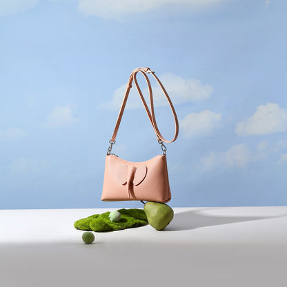 Genuine First Layer Cowhide Handbag for Women Spring Leather Tote Versatile Shoulder Bag Unique Creative Crossbody Mini Bag