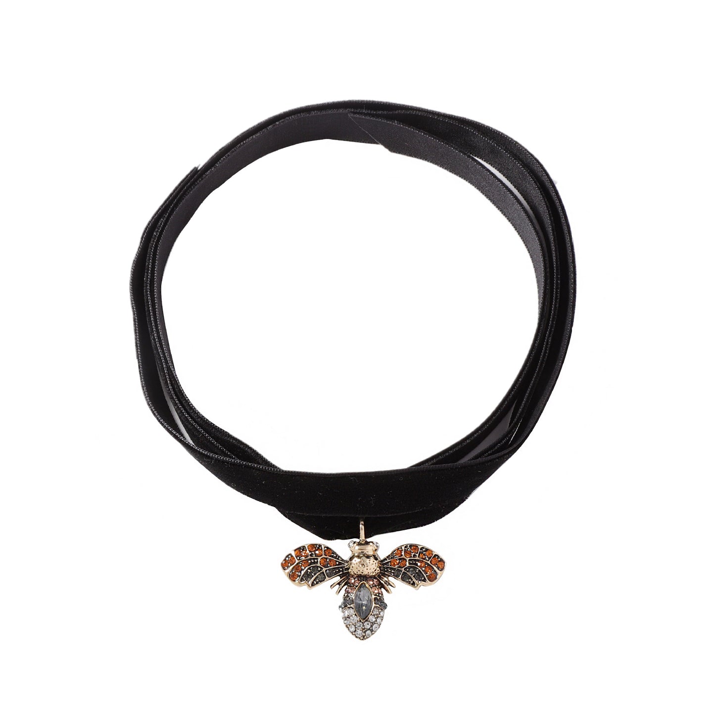 Stunning Winter Collection: Exquisite Rhinestone-Studded Alloy Bee Pendant Long Necklace - Versatile and Stylish Design for Everyday Elegance