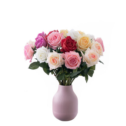 Charming Sweetheart Rose Artificial Flowers for Wedding Decor - Elegant INS Style Home Decoration, Realistic Touch, Perfect for Any Occasion - Model MW60004