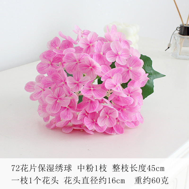 Realistic 72-Petal Hydrangea - Luxurious 3D-Printed Faux Floral Arrangement for Weddings and Home Decor - Long-Lasting Hydrating Effect