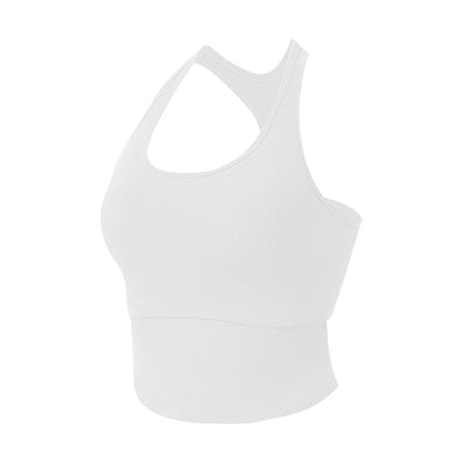 Seamless Women's Fitness Sports Bra with Racerback Design Moisture Wicking Shock Resistant Hem for Running and Yoga Ultra Comfortable for Active Lifestyles