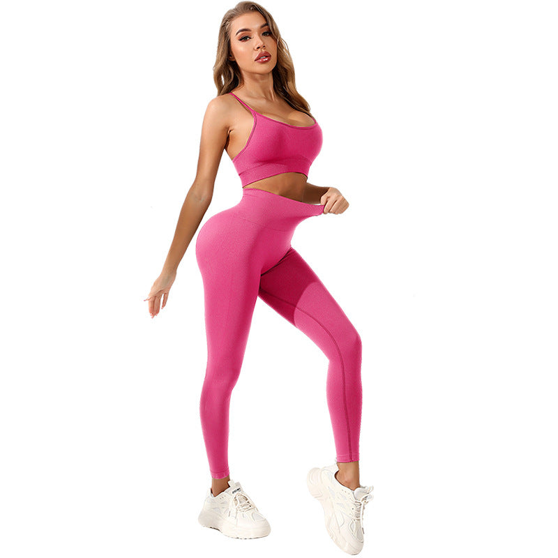 Yoga Fitness Set Sports Bra Butt Lifting Leggings and Supportive Gym Tank Top for Comfort Performance