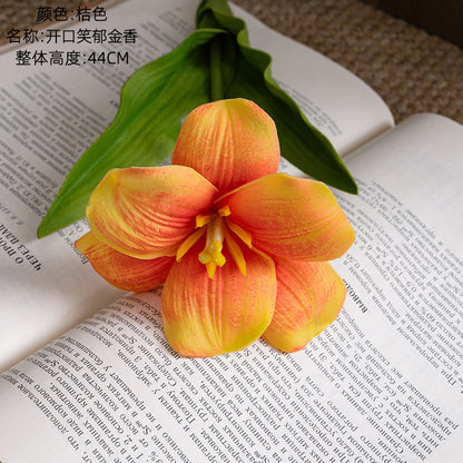 Delightful Open-Mouth Tulip - INS Style Artificial Flowers for Home Decor, Wedding Celebrations, and Festive Occasions | Realistic & Long-lasting Floral Arrangement - MW08085