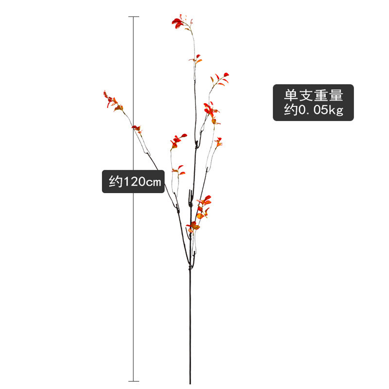 Realistic Artificial Red Leaf Willow Vines – Perfect for Home and Hotel Décor, Long Branches, Dried Vine Aesthetic for Stunning Floral Arrangements