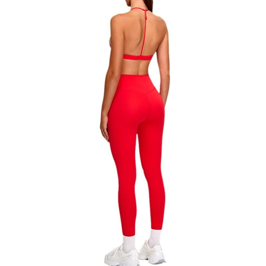 High Performance T Back Sports Bra and High Waisted Yoga Set for Women Quick Dry Running and Fitness Outfit for Comfort and Support