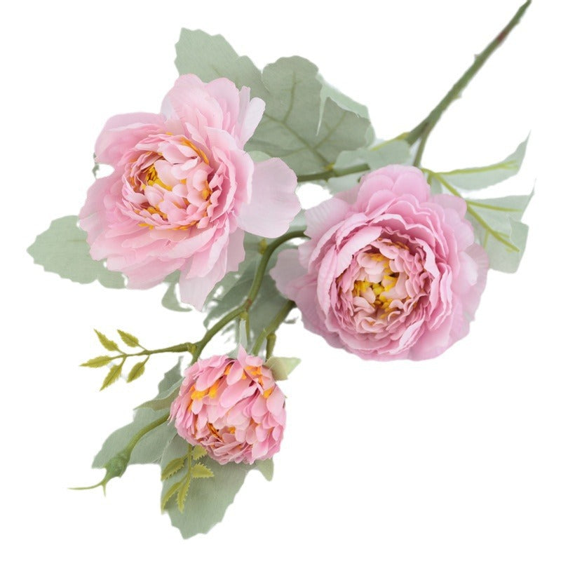 Stunning 3-Piece Artificial Peony Silk Flower Set - Perfect for Weddings, Hotel Decor, and Special Events!