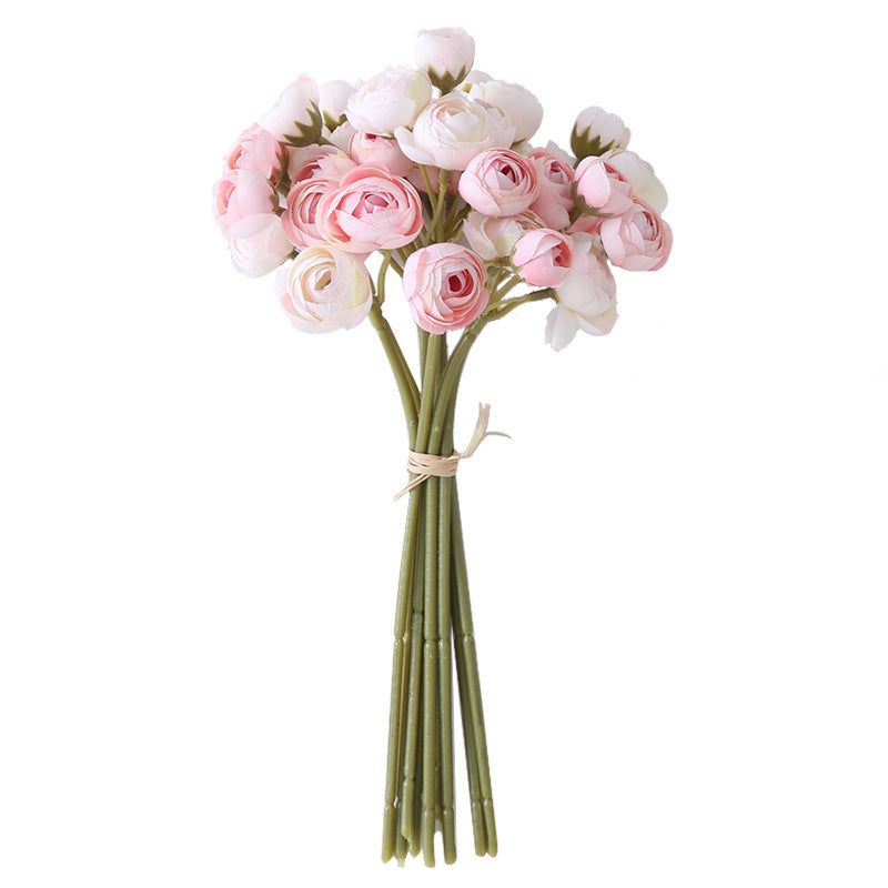 Realistic Multi-Headed Camellia Flower Bouquet - Nordic Minimalist Artificial Décor for Fresh and Charming Home Accents