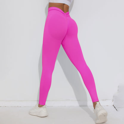 High Waist Seamless Peach Butt Lifting Leggings for Yoga Running and Fitness 3 4 Length for Comfort and Style