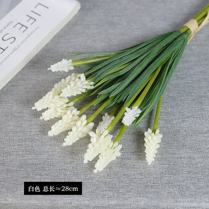 Elegant 6-Stem Artificial Hyacinth Floral Arrangement with Beautiful Delphinium Accents - Perfect for Wedding and Hotel Decor