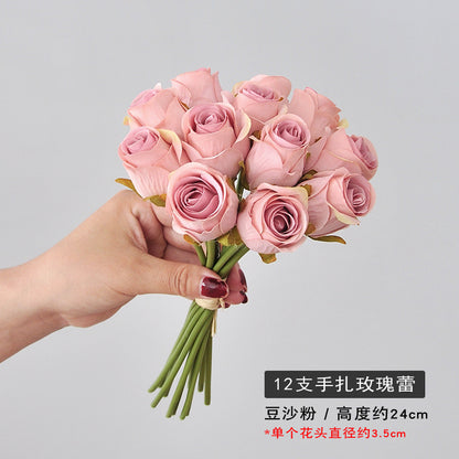 Elegant Handheld Artificial Rose Bouquet for Home Décor and Photography Props | Perfect for Wedding Decorations and Special Events