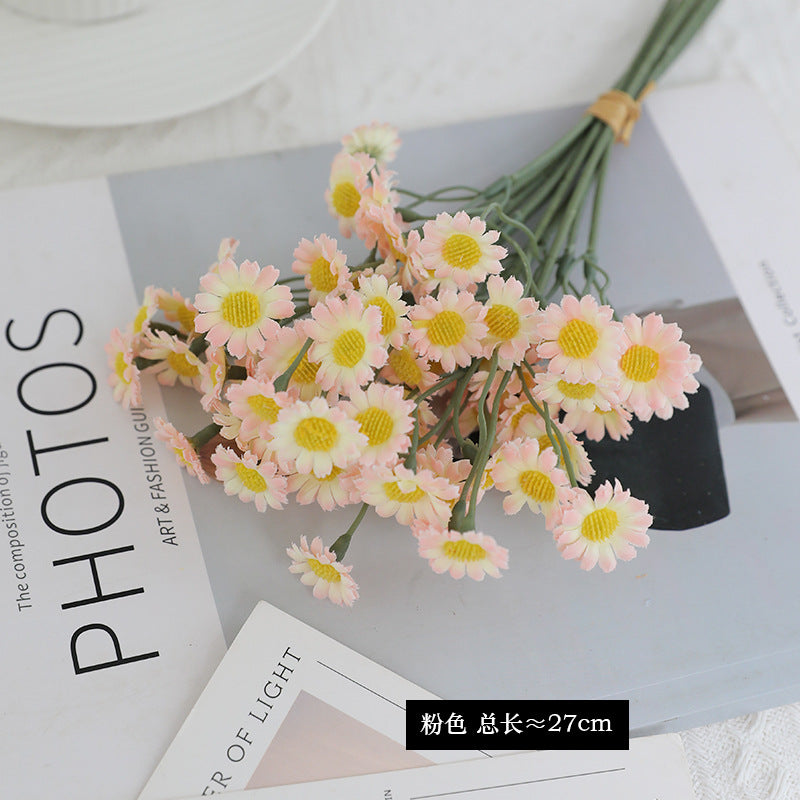 Realistic  Korean Fresh Style Daisy Bouquet - DIY Handcrafted Decor with Chamomile Realistic Flowers for Home and Garden Decoration