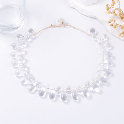 Chic Bohemian-Inspired Irregular Geometric Water Drop Clavicle Chain Bracelet for Women – Elevate Your Style with Unique Minimalism and Elegant Luxury