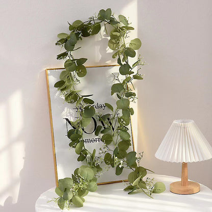 Realistic Faux Eucalyptus Vine with Lush Green Leaves - Perfect for Home Décor, Wedding Tables, and Event Styling