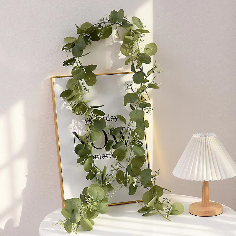 Realistic Eucalyptus Vine with Faux Eucalyptus Leaves - Perfect for Home Décor, Wedding Centerpieces, and Dining Table Decorations