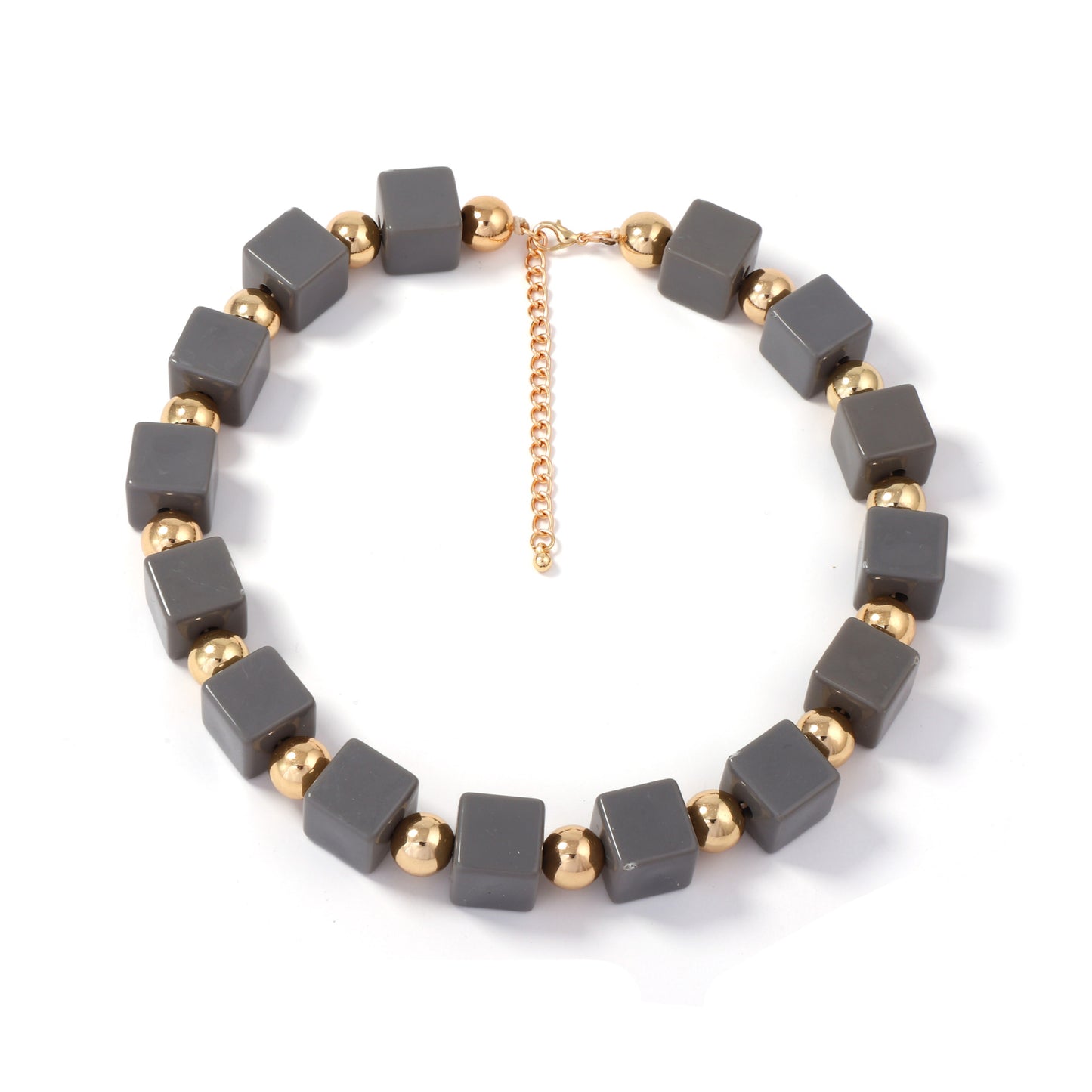 Stylish Handmade Multilayer Geometric Colorful Square Beaded Bohemian Necklace for Women – Unique, Versatile Accessory for Any Occasion