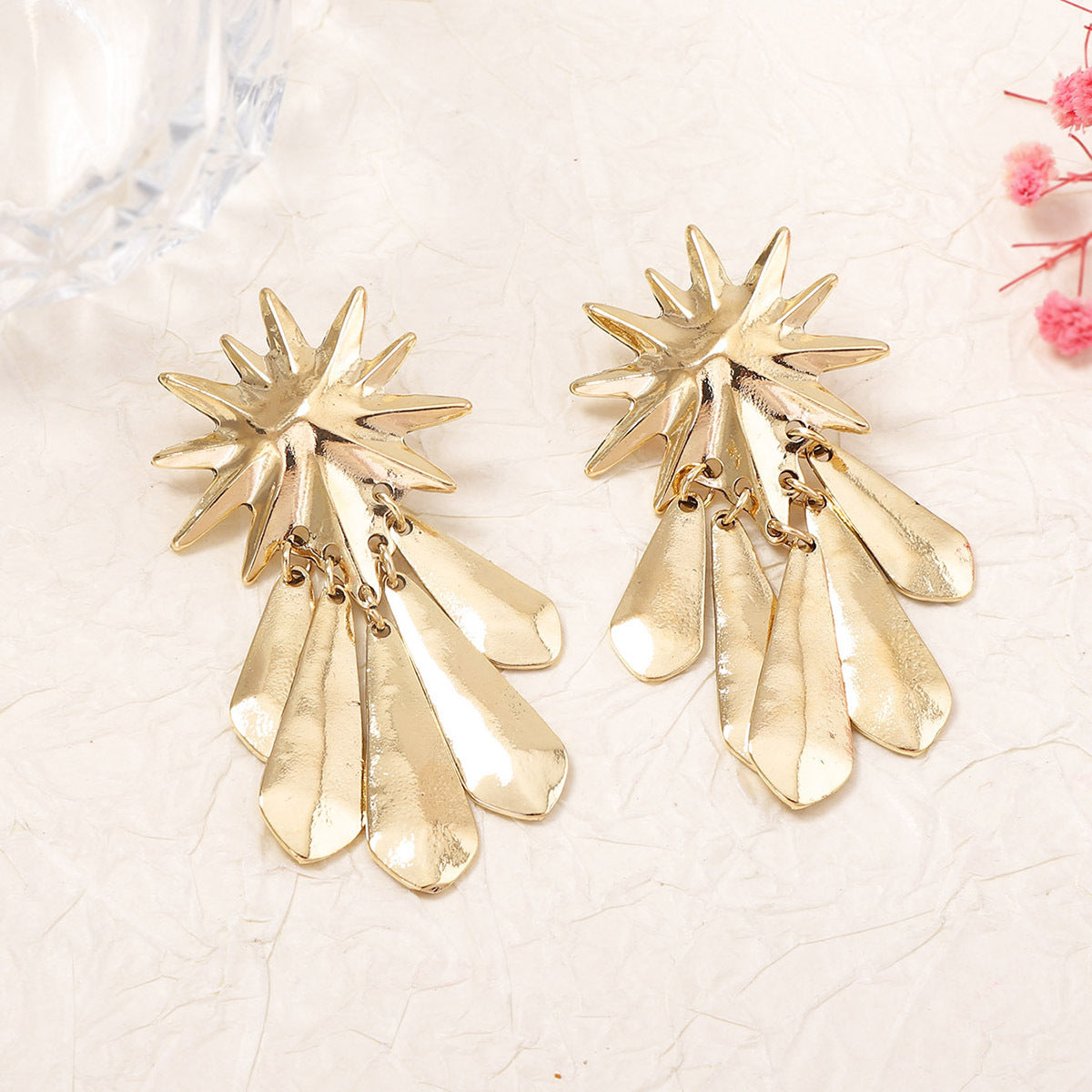 Chic Luxury-Inspired Geometric Tassel Earrings for Women – Unique Minimalist Design Perfect for Any Occasion