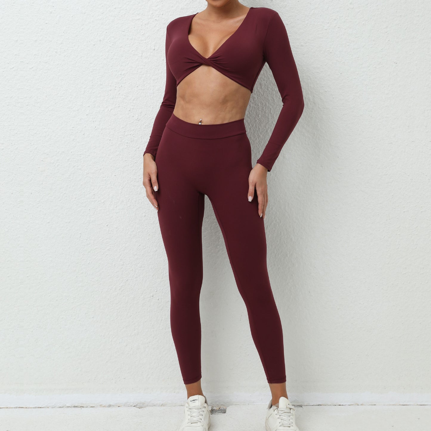 Fall Long Sleeve Yoga Set for Women Quick Dry Comfortable and Activewear for Effortless Fitness and Everyday Wear