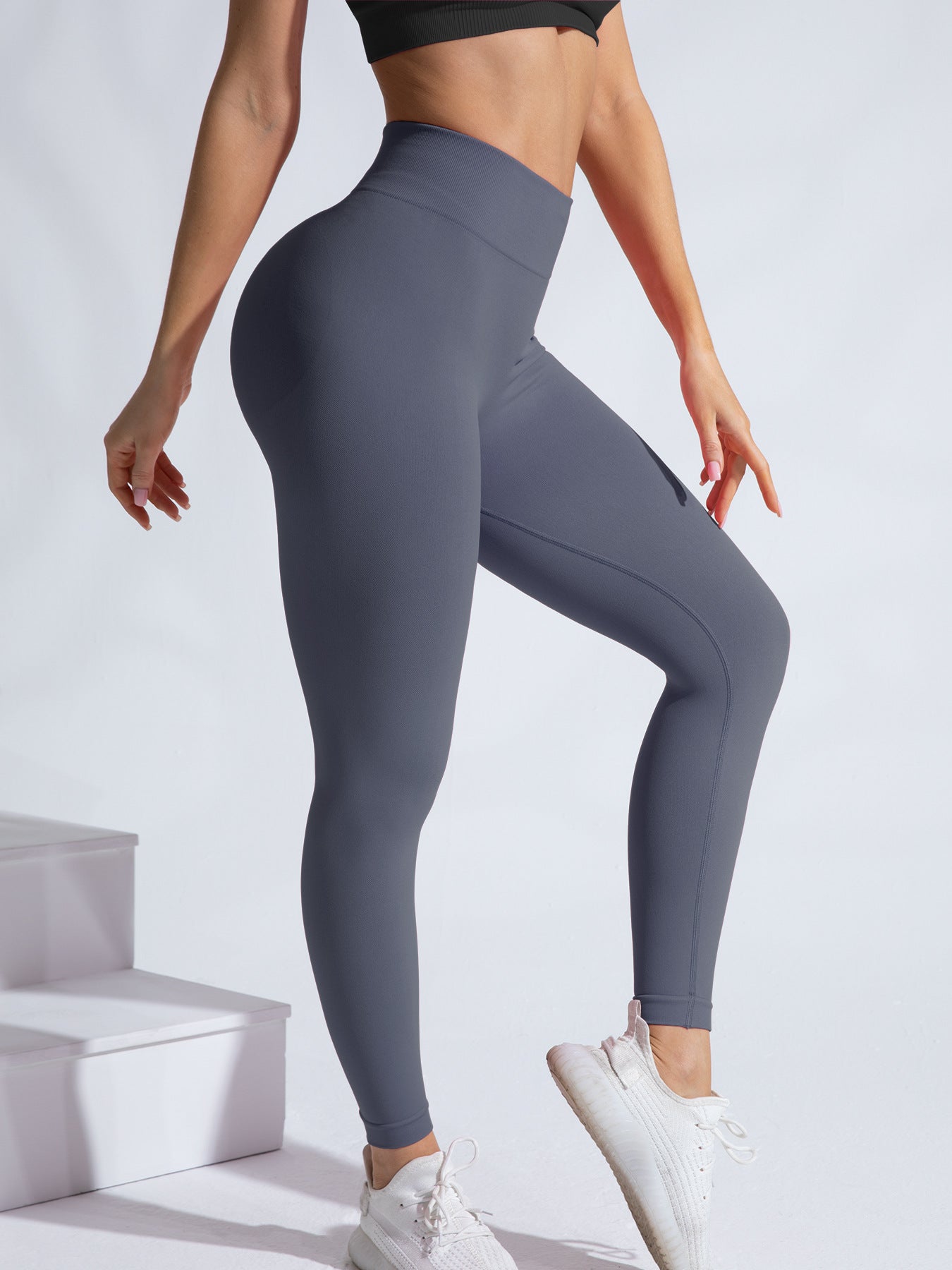 Spring Fresh High Waisted Yoga Leggings with Peach Bottom Design Quick Dry Sand Washed Fitness Pants for Comfort and Style