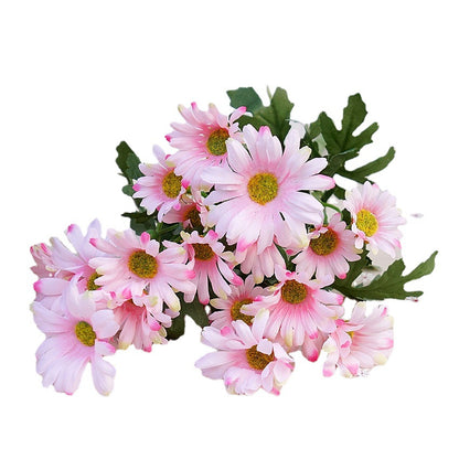 Artificial 7-Branch Golden Daisy Flowers - Perfect for Home Decor and DIY Landscape Arrangements, Handmade Faux Floral Display