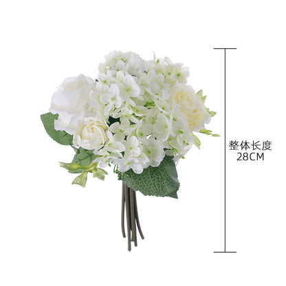 Stunning Faux Rose Bouquet for Home Décor – Elegant Wedding Handheld Flowers, Aisle Accents, and Decorative Wall Plants - DY1-1864