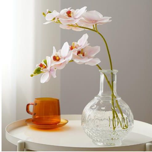 High-Quality Artificial Orchid Flowers - Luxurious 5-Head Faux Phalaenopsis Bloom for Elegant Home Decor and Stunning Photography Props