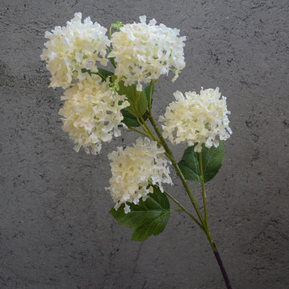 5-Piece Faux Hydrangea Snowball Floral Arrangement - Beautiful Silk Flowers for Wedding Decorations, Event Centerpieces, and Home Decor - Perfect for Celebrations and Special Occasions