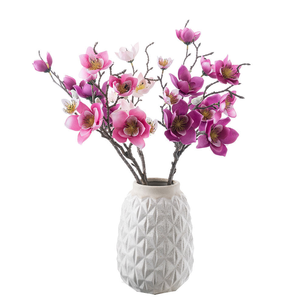 Elegant Faux Magnolia Flower Arrangement - Flannel-Like Multi-Petal Decoration for Home, Wedding, and Event Decor - Perfect for INS Aesthetic, Model YC1025