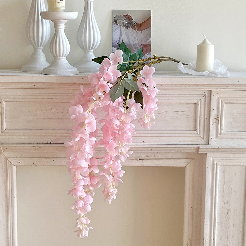 Lifelike Giant Wisteria Silk Blooms – Stunning Fake Flowers for Wedding Decor, Elegant Room Accents, and Exquisite Event Floral Arrangements