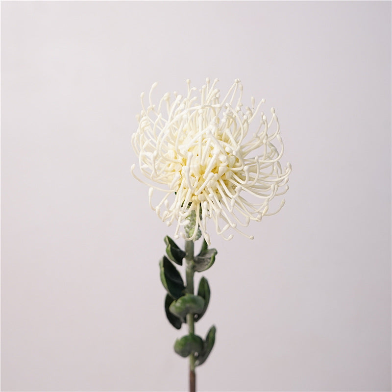 Realistic South African Needle Cushion King Protea - Elegant Faux Flower Arrangement for Home Decor, Living Room, and Dining Table - Perfect for DIY Photography Props and Handheld Bouquets