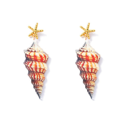 Stylish Acrylic Ocean-Inspired Earrings for Women - Unique Minimalist Design, Versatile for Any Outfit