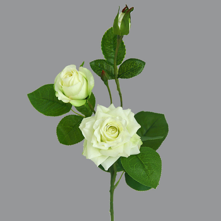 Luxurious Touch - Moisturizing Faux Rose Flower Arrangement for Elegant Living Room and Dining Table Décor, Featuring Three-Tiered Realistic Roses