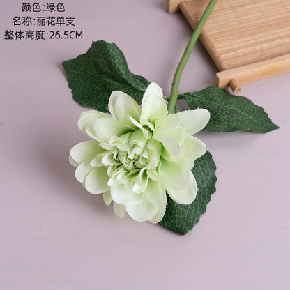 Elegant Faux Rose Single Stem Flower for Home Décor - Perfect Floral Handheld Bouquet for Your Walls - PJ1002