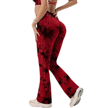 High Waisted Tie Dye Wide Leg Yoga Pants for Women Comfortable and Stretchy Fitness Leggings for Working Out and Casual Wear