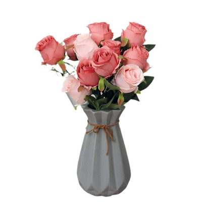 Bulgarian Rose Artificial Flowers - Luxurious Home Decor Bouquet for Bedroom and Living Room Arrangement