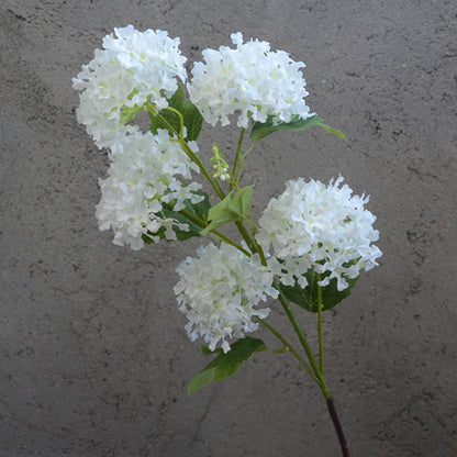 5-Piece Faux Hydrangea Snowball Floral Arrangement - Beautiful Silk Flowers for Wedding Decorations, Event Centerpieces, and Home Decor - Perfect for Celebrations and Special Occasions