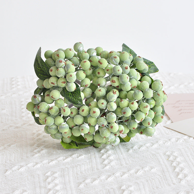 Artificial Berry Bouquet - Realistic Faux Flowers for Nordic Wedding Celebrations, Home Decor, and Photography Backdrops