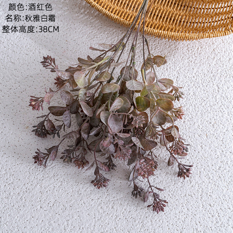 Elegant Autumn White Faux Grass Floral Arrangement - Perfect for Weddings, Home Decor, and INS-Style Aesthetic CL16102