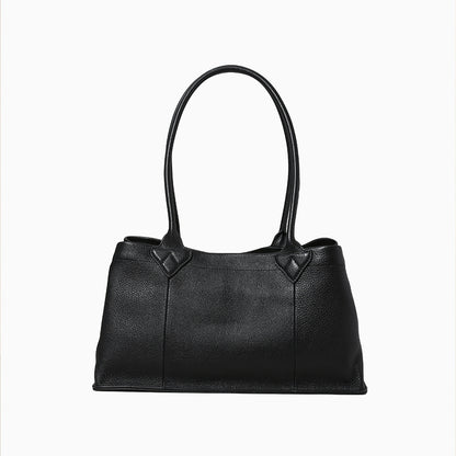 Genuine Leather Tote Bag for Women Spacious Multi Purpose Handbag Commuter Shoulder Bag with Luxe Appeal