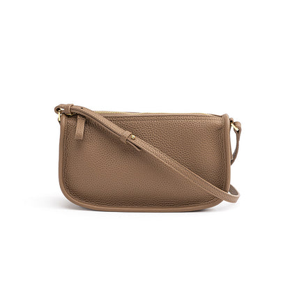 Elegant Vintage Inspired Crossbody Bag Made from Leather Versatile Casual Dumpling Style Shoulder Bag for Summer