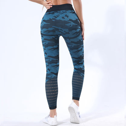 High Waisted Hollow Cut Camouflage Yoga Pants for Women Tummy Control Lifted Fitness Leggings for Comfort and Style