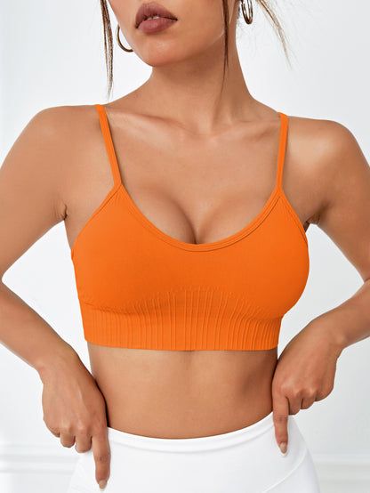 Seamless Strappy Yoga Sports Bra High Intensity Shockproof Outdoor Activewear with Support and Stretch for Maximum Comfort