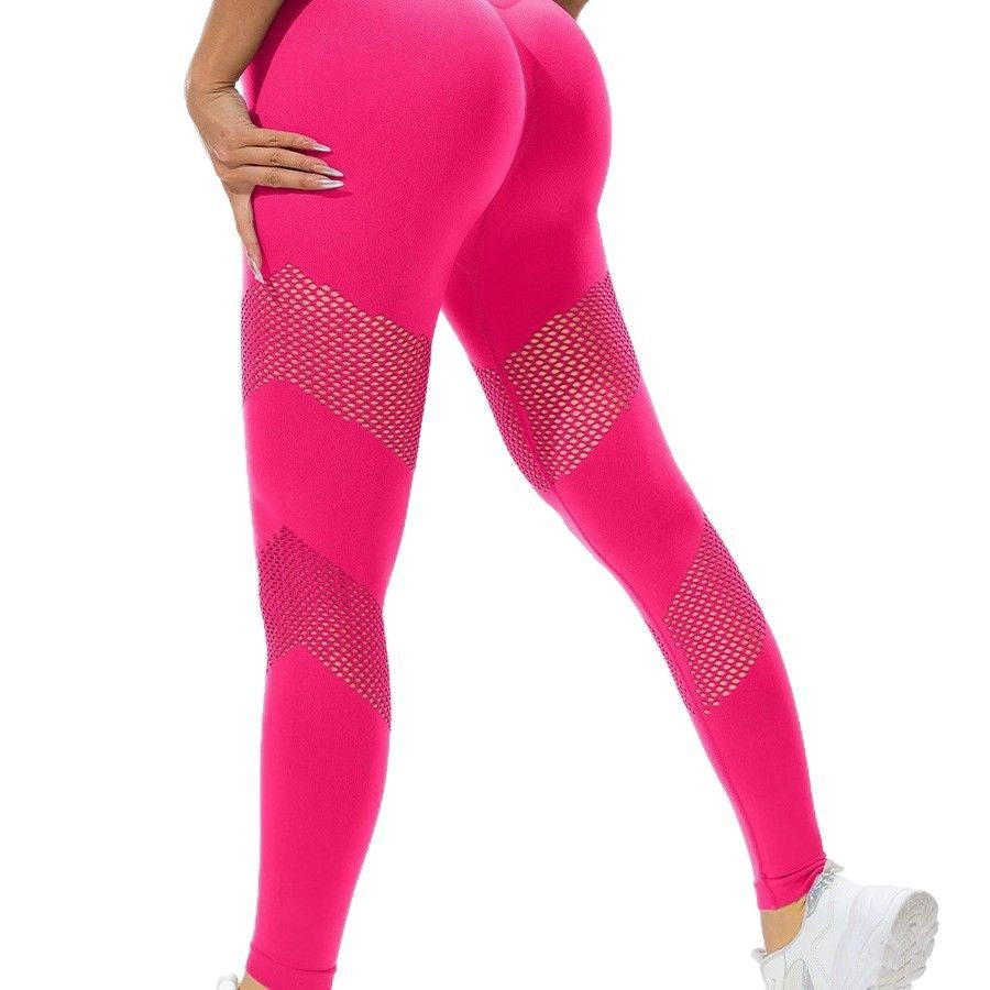 6 Colors Breathable Peach Butt Seamless Yoga Pants Women's Running Leggings for Comfort Performance