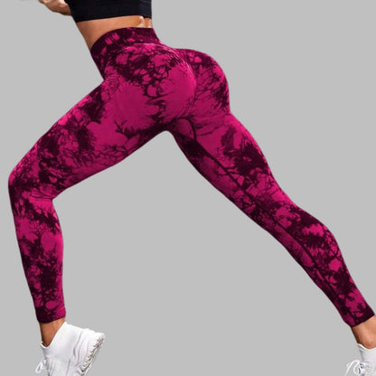 High Waisted Peach Butt Lifting Leggings Ultra Stretch Seamless Tie Dye Workout Yoga Pants for Maximum Comfort and Style