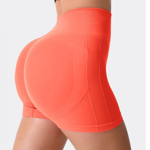 High Waisted Seamless Smile Nylon Yoga Shorts for Women Butt Lifting Comfortable Fitness Activewear for Gym Workouts