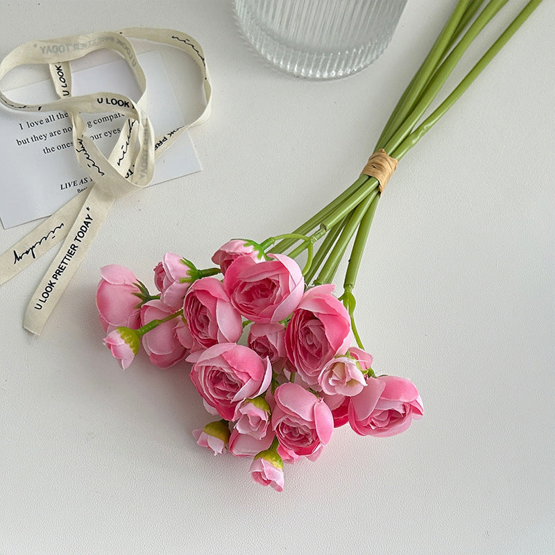 Mini Lotus Bud Artificial Flower Bouquet - Perfect Home Décor for Weddings, Tea Parties, and Stunning Photo Props