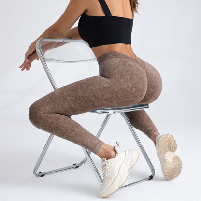 High Waisted Peach Skin Leggings for Women Ultra Stretchy Washable Yoga Fitness Pants for Outdoor Running and Intense Workouts