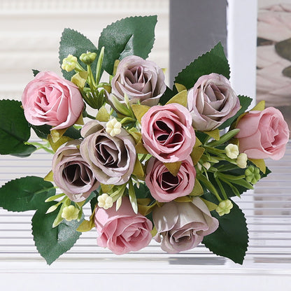 Elegant Faux Floral Bouquet for Home Decor and Weddings - Luxury Simulation Blooms for Landscaping and Event Design